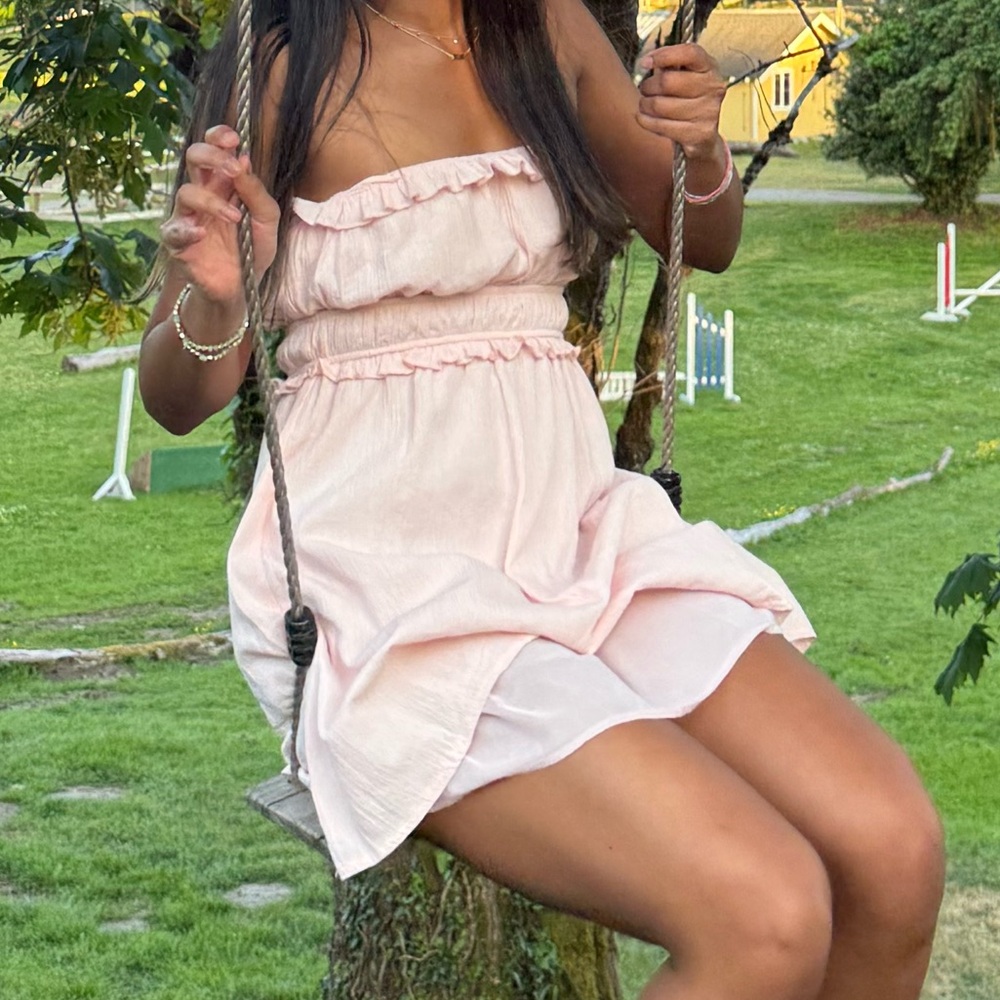 PacSun Light Pink Strapless Mini Dress